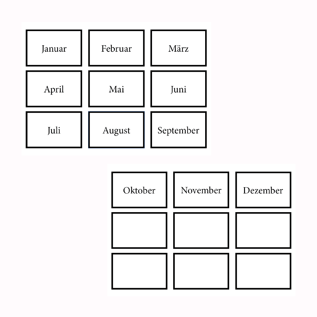 Monatsübersicht für Gemüse-Anbau-Karten – Bild 2