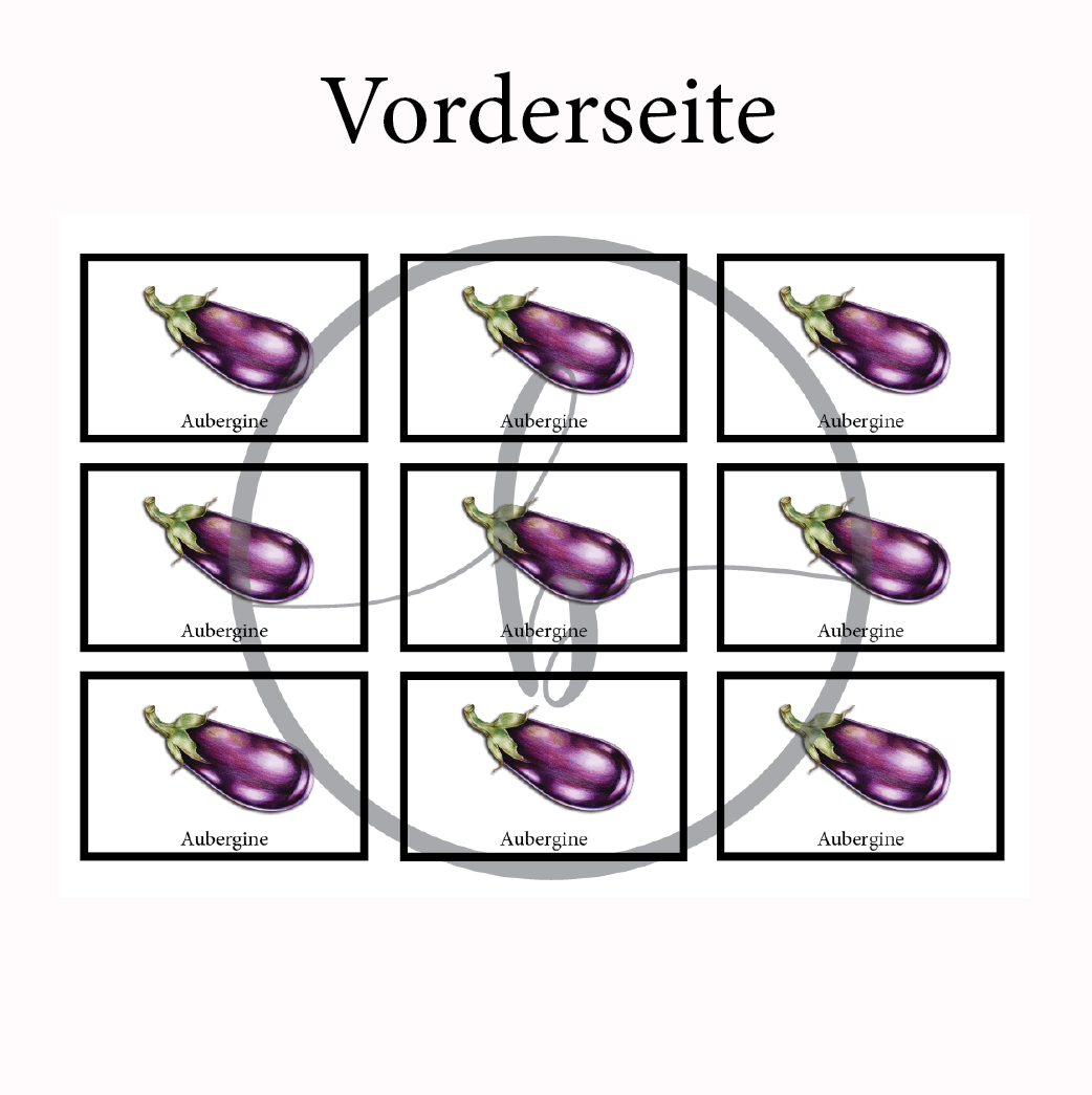 Aubergine Gemüse-Anbau-Karte – Bild 3