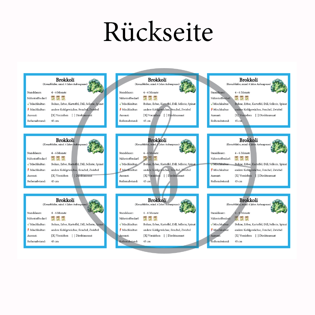 Brokkoli Gemüse-Anbau-Karte – Bild 4