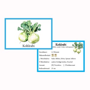Kohlrabi Gemüse-Anbau-Karte