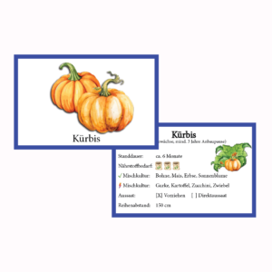 Kürbis Gemüse-Anbau-Karte