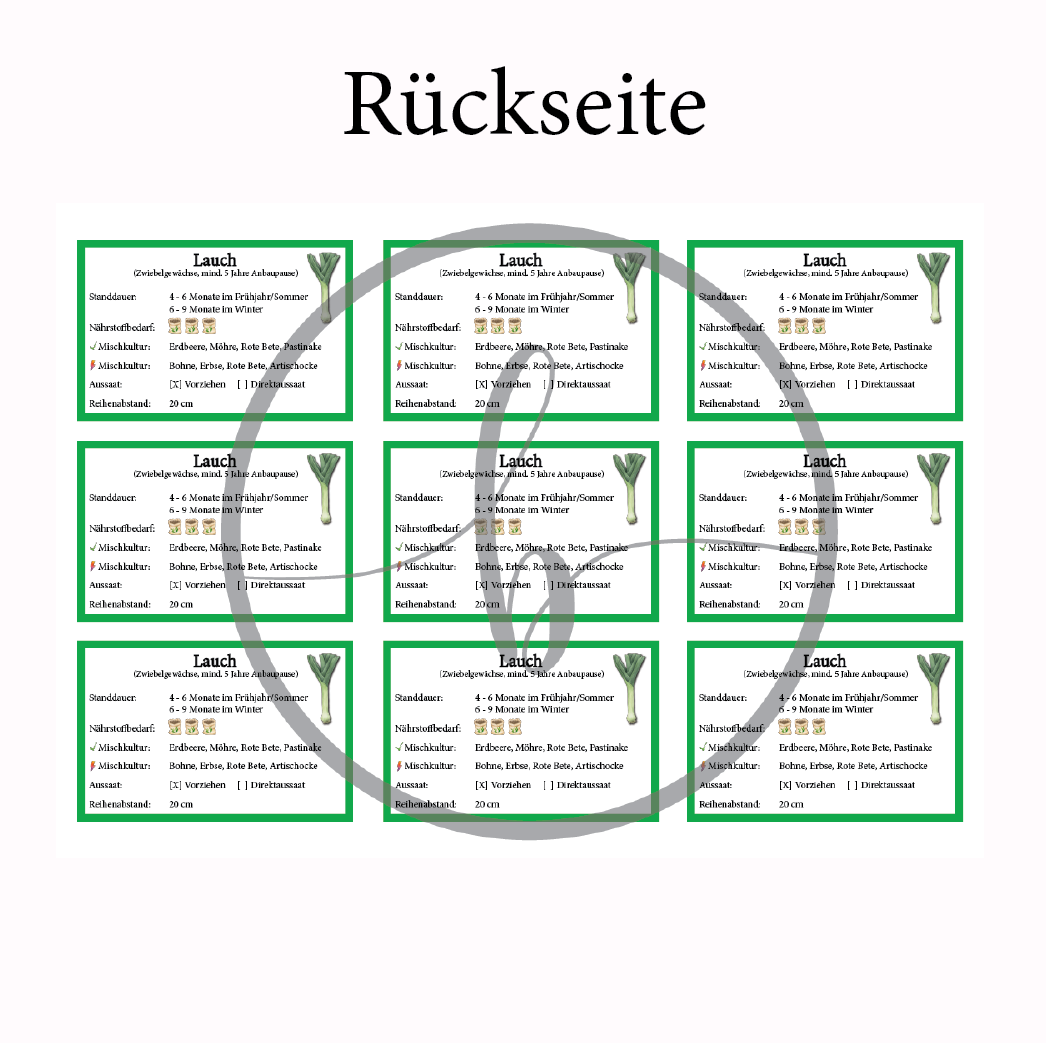 Lauch Gemüse-Anbau-Karte – Bild 4