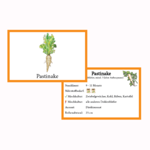 Pastinake Gemüse-Anbau-Karte